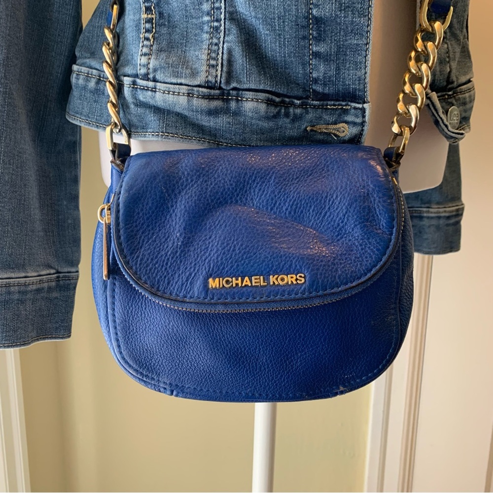 Michael Kors Bedford flap Crossbody bag blue